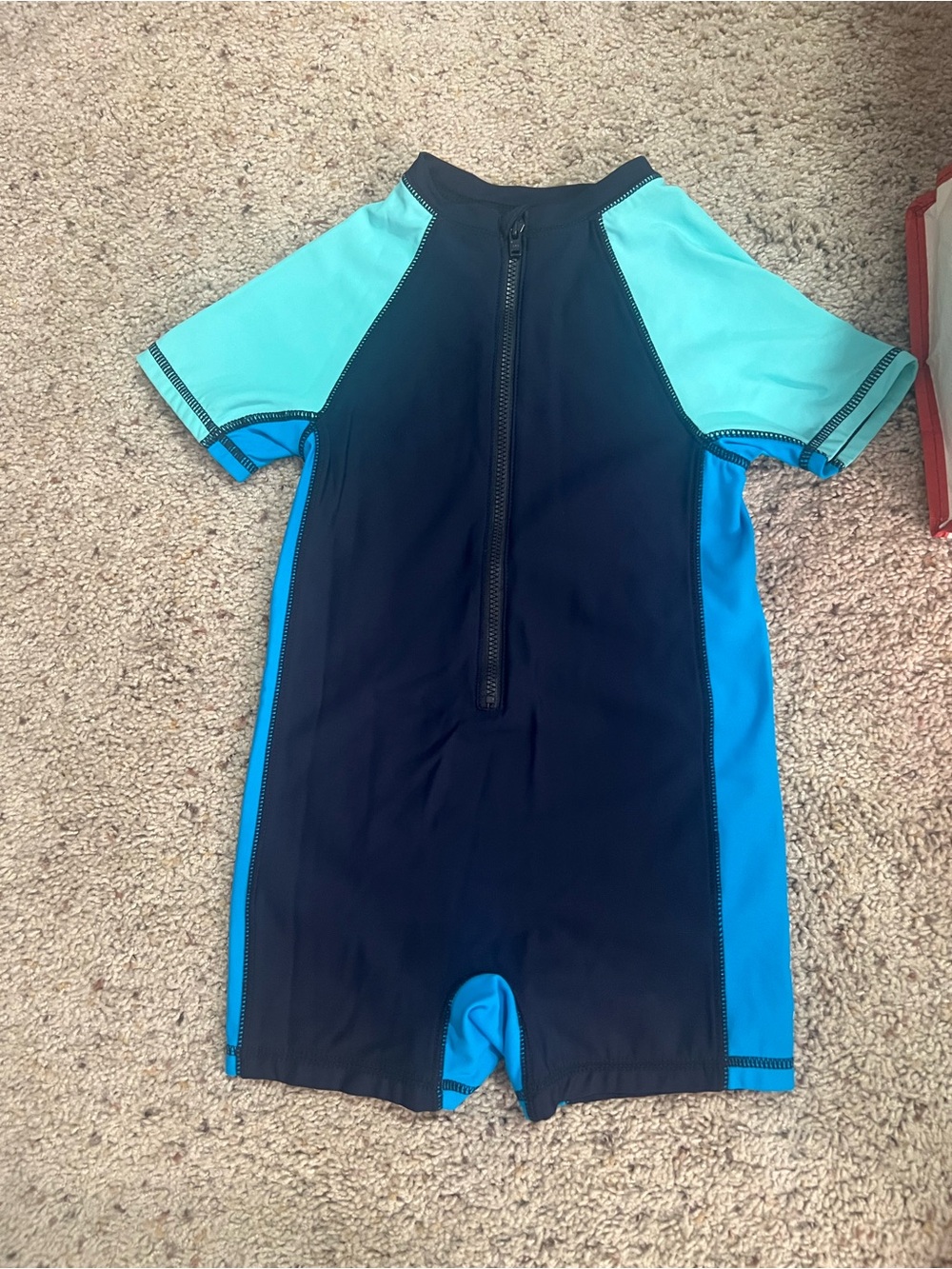 Gymboree Baby 3T Swim Suit Navy Blue, Teal, and Blue